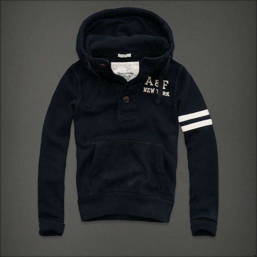 Abercrombie Fitch Hombres Con Botón Capucha AF6536